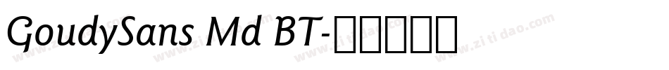 GoudySans Md BT字体转换
